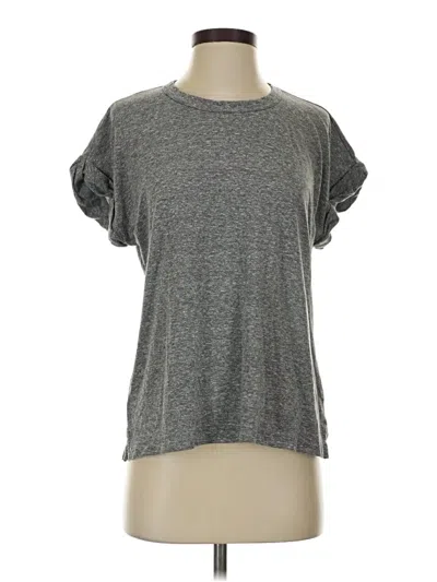Pre-owned Current Elliott Short Sleeve Top Gray Crew Neck Tops