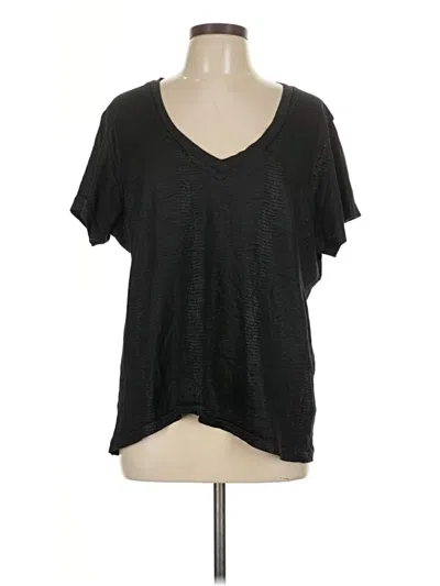 Pre-owned Current Elliott Short Sleeve T-shirt In Black