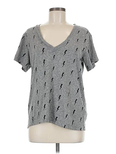 Pre-owned Current Elliott Short Sleeve T-shirt In Gray