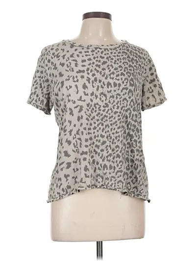 Pre-owned Current Elliott Short Sleeve T-shirt In Gray