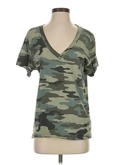Pre-owned Current Elliott Short Sleeve T-shirt In Green