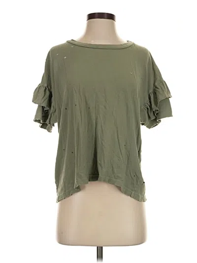 Pre-owned Current Elliott Short Sleeve T-shirt In Green