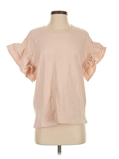 Pre-owned Current Elliott Short Sleeve T-shirt In Pink