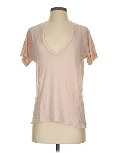 Pre-owned Current Elliott Short Sleeve T-shirt In Tan