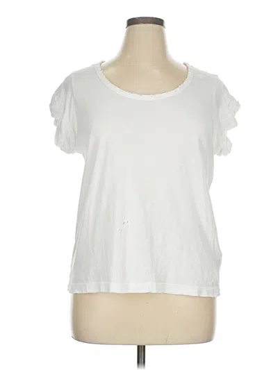Pre-owned Current Elliott Short Sleeve T-shirt In White