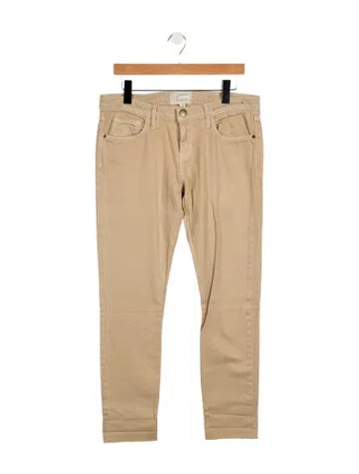 Pre-owned Current Elliott Skinny Leg Pants In Brown