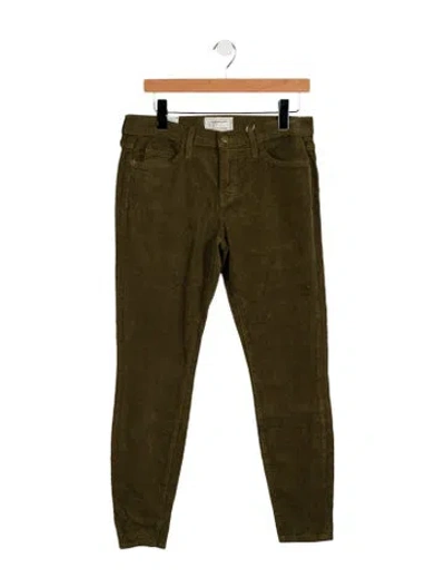 Pre-owned Current Elliott Skinny Leg Pants In Green