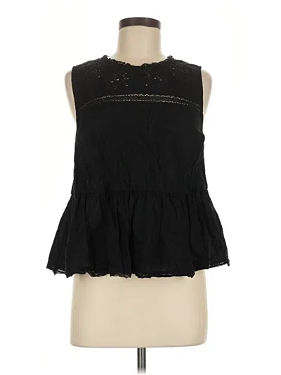 Pre-owned Current Elliott Sleeveless Blouse In Black