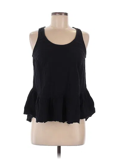 Pre-owned Current Elliott Sleeveless Top Black Halter Neckline Tops