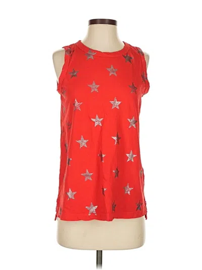 Pre-owned Current Elliott Sleeveless T-shirt In Red