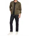Current Elliott Solid Button Down Blazer In Army Green In Green