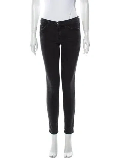 Pre-owned Current Elliott The Ankle Skinny Skinny Leg Jeans In Black
