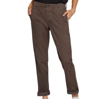 Current Elliott The Captain Trouser In Brown Gravel In Multi