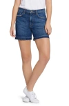 Current Elliott Current/elliott The Frolic Release Hem Denim Cutoff Shorts In After Dark