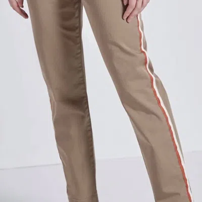 Current Elliott The Side Stripe Confidant Pant In Brown