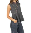 Current Elliott The Solace Blouse In Black In Black