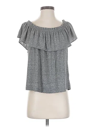Pre-owned Current Elliott Tube Top Gray Off The Shoulder Neckline Tops
