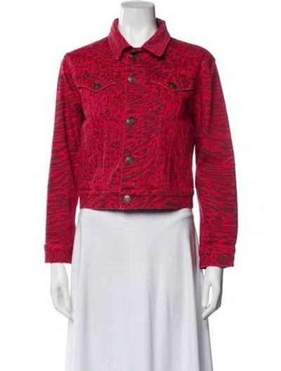 Pre-owned Current Elliott Tweed Pattern Evening Jacket In Red