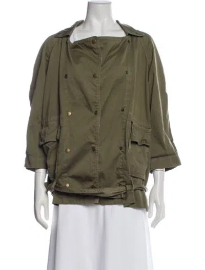 Pre-owned Current Elliott Utility Jacket In Green