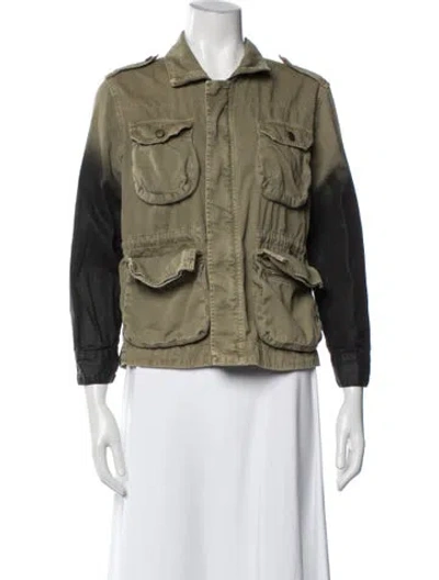 Pre-owned Current Elliott Utility Jacket In Green