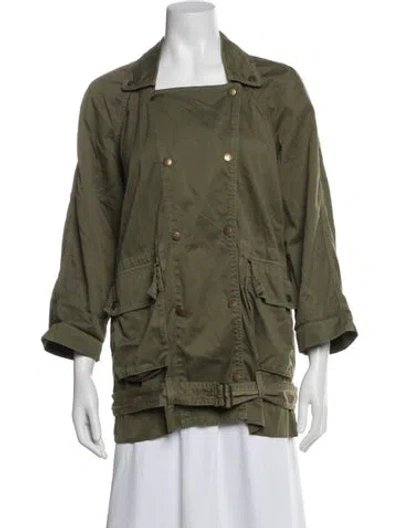 Pre-owned Current Elliott Utility Jacket In Green