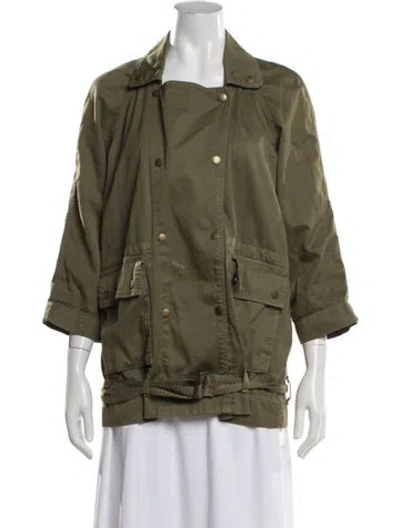 Pre-owned Current Elliott Utility Jacket In Green