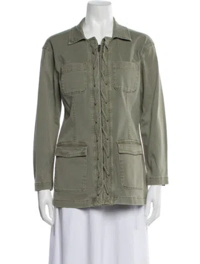 Pre-owned Current Elliott Utility Jacket In Green
