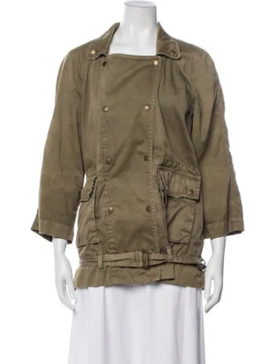 Pre-owned Current Elliott Utility Jacket In Green