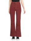 Current Elliott Women's High Rise Flare Corduroy Pants In Brown