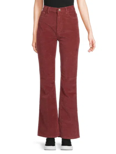Current Elliott Babies' Women's High Rise Flare Corduroy Pants In Brown