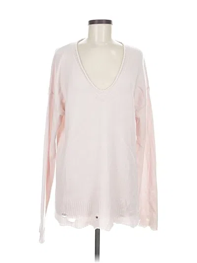 Pre-owned Current Elliott Wool Pullover Sweater In Pink