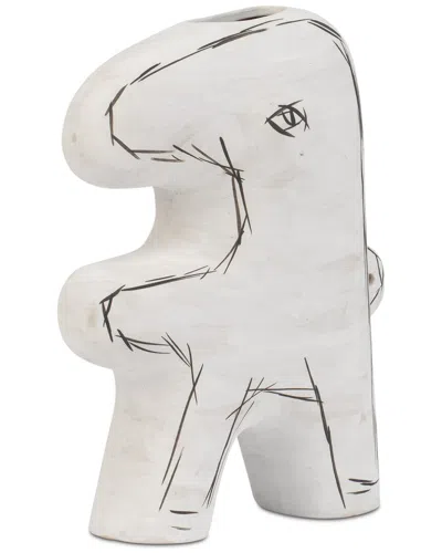 Currey & Company 10.25in Whimsical Figure Sculpture In White