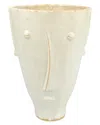 Currey & Company 12.5in Terracotta Paul Vase In White