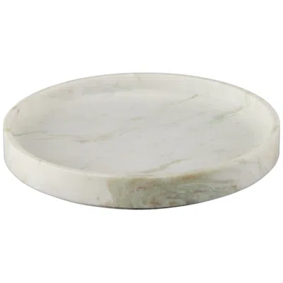 Currey & Company Bilbao Round Onyx Tray In Neutral