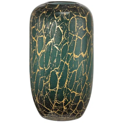 Currey & Company 13.5" Vitry Green & Gold Vase