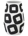 Currey & Company 13.5in Porcelain Pagliacci Vase In White