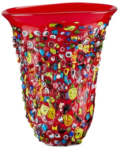 Currey & Company 13.5in Rosso Glass Vase In Red