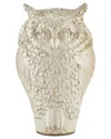 Currey & Company 14in Minerva Owl Sculpture In White