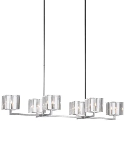 Currey & Company 19.25in Valerio Silver 6-light Optic Crystal Chandelier In Multi