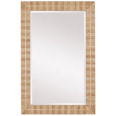 Currey & Company Dezi Rectangular Mirror In Brown