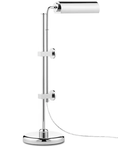 Currey & Company 23in Silver Satire Led Table Lamp In White