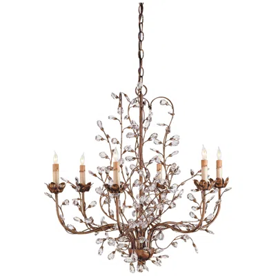 Currey & Company 27" Wide Crystal Chandelier
