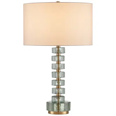 Currey & Company 27.5" Mystras Cast Glass Table Lamp In Neutral