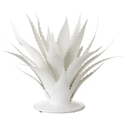 Currey & Company 28" Agave White Objet