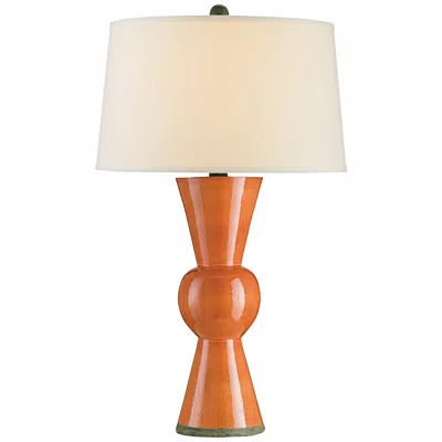 Currey & Company 31" Modern Upbeat Orange Terracotta Table Lamp