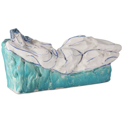 Currey & Company 8" X 17.25" X 6.5" Reclining Nude Object In Gray