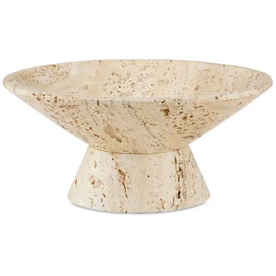 Currey & Company 9.5" Lubo Travertine Small Bowl