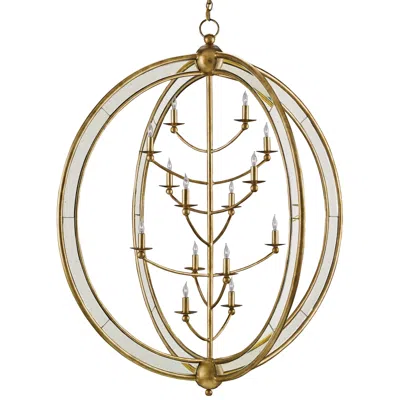 Currey & Company Aphrodite 43" 14-light Gold Orb Chandelier