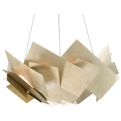 Currey & Company Artiste 33" Wide Silver Leaf Chandelier