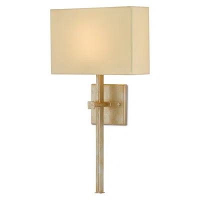 Currey & Company Ashdown 22"h Silver Leaf Led Wall Sconce